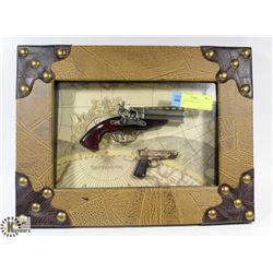 SMALL SHADOWBOX PISTOL DISPLAY.