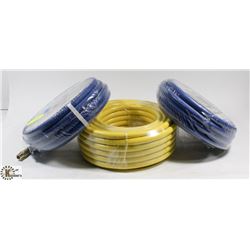 LOT OF 3 PVC HOSE, 2 X 25FT, 50FT