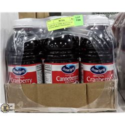 CASE OF 12- 739ML BOTTLES OF OCEAN SPRAY CRANBERRY
