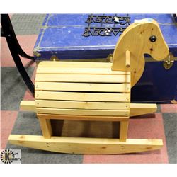 WOOD ROCKING HORSE.