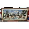 Image 1 : WINTER QUILTED SCENE FRAMED PICTURE