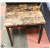 Image 1 : MARBLE STYLE END TABLE,. 22"X20"X21".