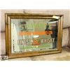 Image 1 : VINTAGE WOOD MIRROR, STEWARTS  WHISKEY