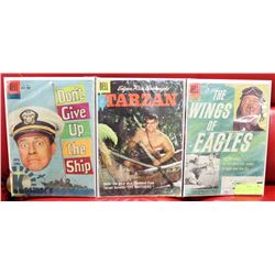 THREE "PHOTO COVER" COMICS WITH 10 CENT PRICES