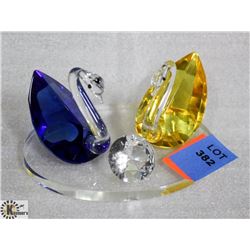 CRYSTAL SWAN ORNAMENT ON CHOICE