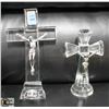Image 1 : LOT OF 2 CRYSTAL CRUCIFIXES