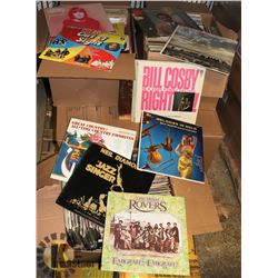 PALLET OF 7 BOXES ASSORTED RECORDS.