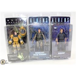 LOT OF 3 ALIEN FIGURES