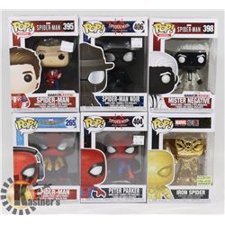 FLAT OF SPIDERMAN FUNKO POP VINYL FIGURES.