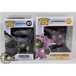 LOT OF 2 LARGE OVERWATCH FUNKO POP VINYLS