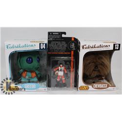 LOT OF 3 STAR WARS, GREEDO, CHEWBACCA FABRIKATIONS