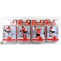 LOT OF 4 ASSORTED NHL HOCKEY FIGURES ON CHOICE