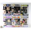 Image 1 : LOT OF 6 ASSORTED FUNKO POP VINYL FIGURES.