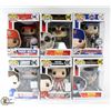 Image 1 : LOT OF 6 ASSORTED FUNKO POP VINYL FIGURES.