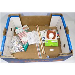 FLAT OF OFFICE SUPPLIES, DRAFTING RULERS AND