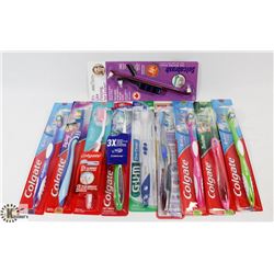 BAG OF ASSORTED TOOTHBRUSHES - ON CHOICE