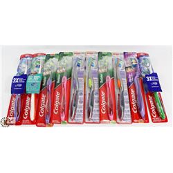BAG OF ASSORTED COLGATE TOOTHBRUSHES