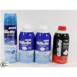 BAG OF GILLETTE SHAVING CREAMS - ON CHOICE