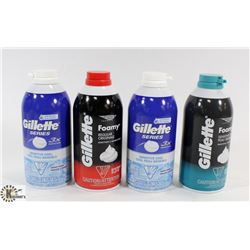 BAG OF GILLETTE SHAVING CREAMS