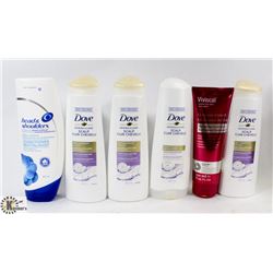 BAG OF ASSORTED DOVE SHAMPOOS - ON CHOICE