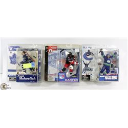 LOT OF 3 ASSORTED NHL HOCKEY FIGURES