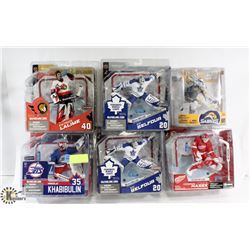 LOT OF 6 ASSORTED GOALIE FIGURES