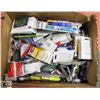 Image 1 : LARGE BOX OF ASSORTED OFFICE SUPPLIES.