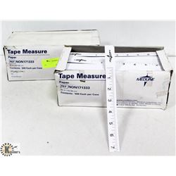 2 BOXES OF PAPER TAPE MEASURES. APPROXIMATELY 500