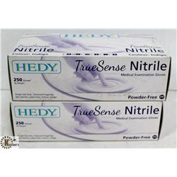 2 BOXES OF HEDY TRUE SENSE NITRILE MEDICAL