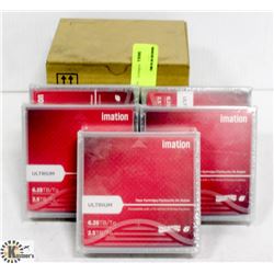 LOT OF 10 IMATION ULTRIUM TAPE CARTRIDGES. 6.25TB.