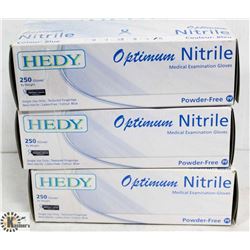 3 BOXES OF HEDY NITRILE POWDER FREE SIZE XL
