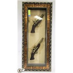 LARGE SHADOWBOX PISTOL DISPLAY.