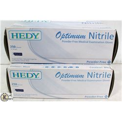 2 BOXES OF HEDY MEDICAL EXAMINATION NITRILE POWDER