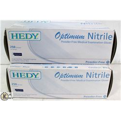 2 BOXES OF HEDY MEDICAL EXAMINATION NITRILE POWDER