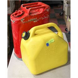 LOT OF 2 GAS CANS
