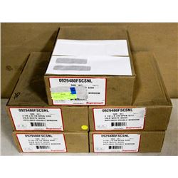 5 BOXES OF WHITE WOVE ARTLINED DOUBLE WINDOW