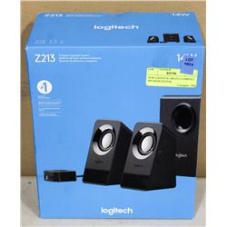 NEW LOGITECH 14W Z213 COMPACT SPEAKER SYSTEM.