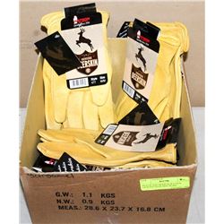 BOX OF SIZE MEDIUM WATSON GENUINE DEER SKIN WORK