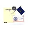 Image 1 : Batman, The Dark Knight (2008) - Gotham City voting card, police badge and miniature flag from the f