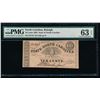 Image 1 : Ten Cent 1863 North Carolina Obsolete Note PMG 63EPQ