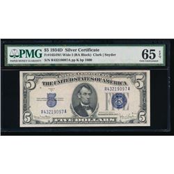 1934D $5 Silver Certificate PMG 65EPQ