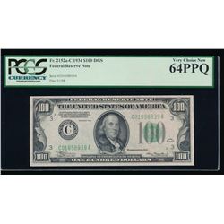 1934 $100 Philadelphia Federal Reserve Note PCGS 64PPQ