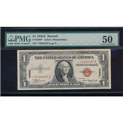 1935A $1 Hawaii Silver Certificate Star Note PMG 50