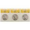 Image 1 : Lot of (3) 1923 $1 Peace Silver Dollar Coins ANACS MS64