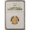 Image 1 : 1929 $2 1/2 Indian Head Quarter Eagle Gold Coin NGC MS62