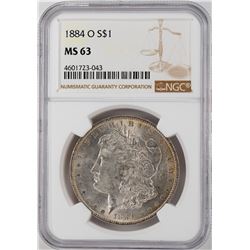1884-O $1 Morgan Silver Dollar Coin NGC MS63