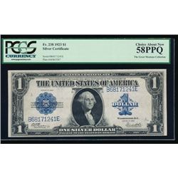 1923 $1 Silver Certificate PCGS 58PPQ