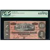 Image 1 : 1864 $10 Confederate States of America Note PCGS 61PPQ