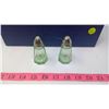 Image 2 : LOT OF SALT & PEPPER SHAKERS (GREEN DEPRESSION SET)