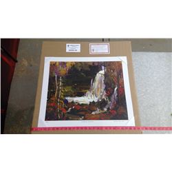 WOODLAND WATERFALLS BY TOM THOMSON (20" X 24" UNFRAMED REPRODUCTION)
